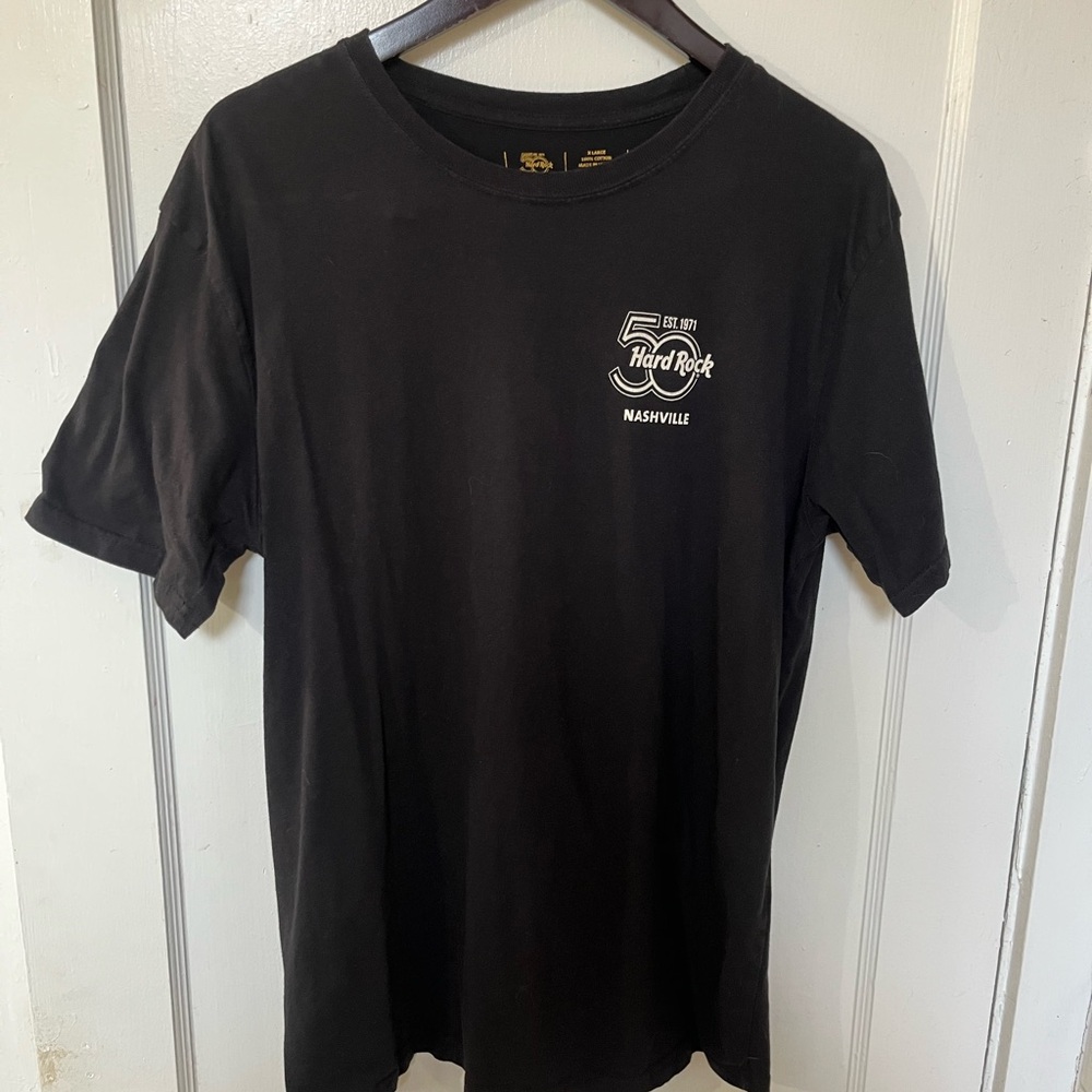 Hard Rock Cafe Nashville 50th Anniversary Guitar Rocker Band Tee Black XL